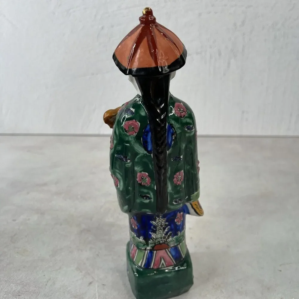 SET OF 3 VINTAGE CHINESE PORCELAIN FIGURES QING‎ DYNASTY EMPERORS 9”